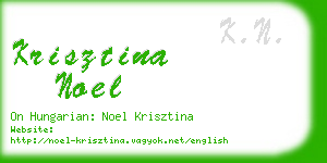 krisztina noel business card